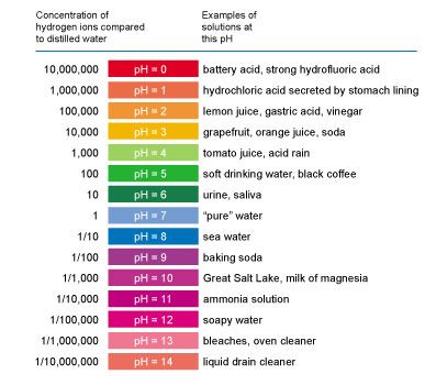 Acid Alkaline Water Chart
