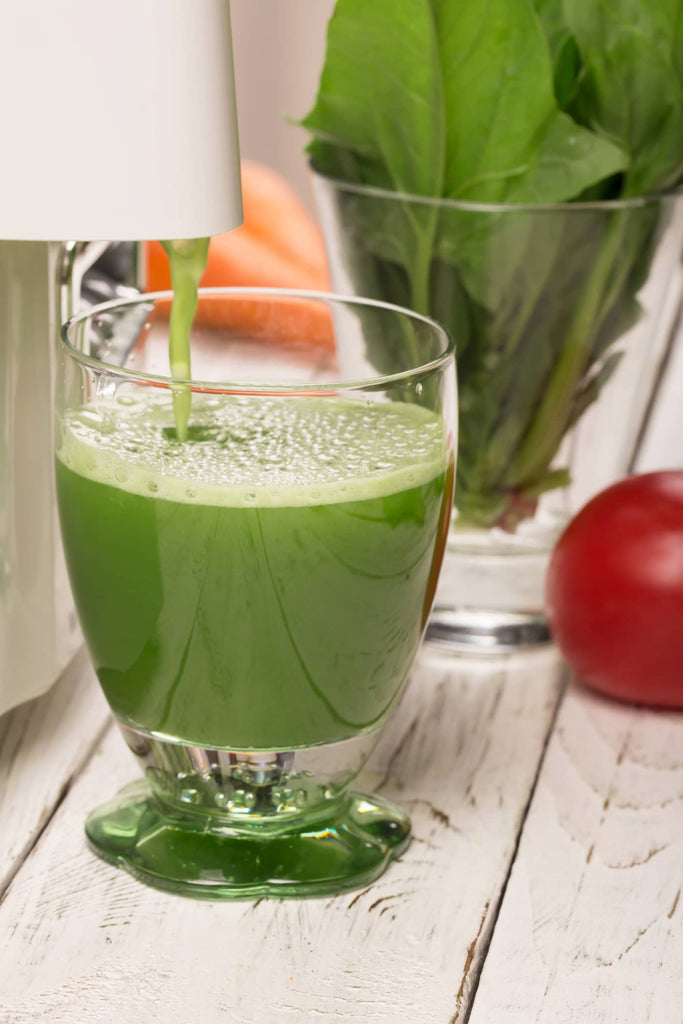 green juice in a glass