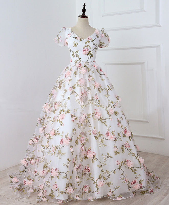 Pink Dress With White Flowers Sale ...