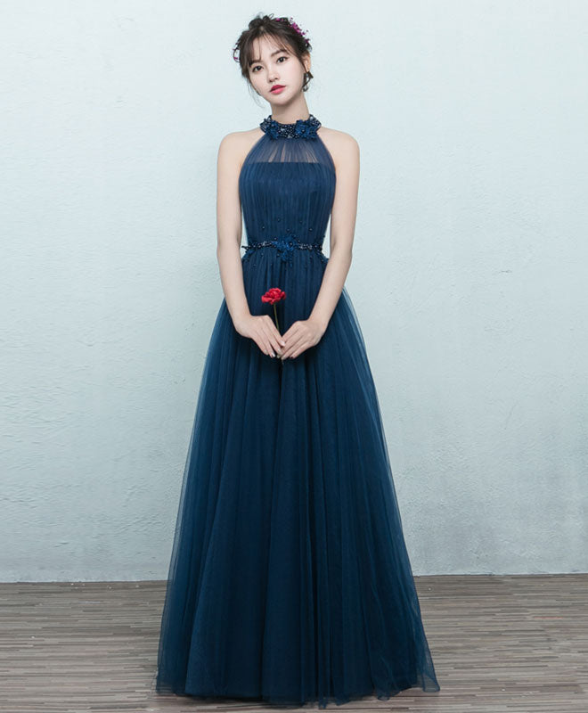 blue simple gown