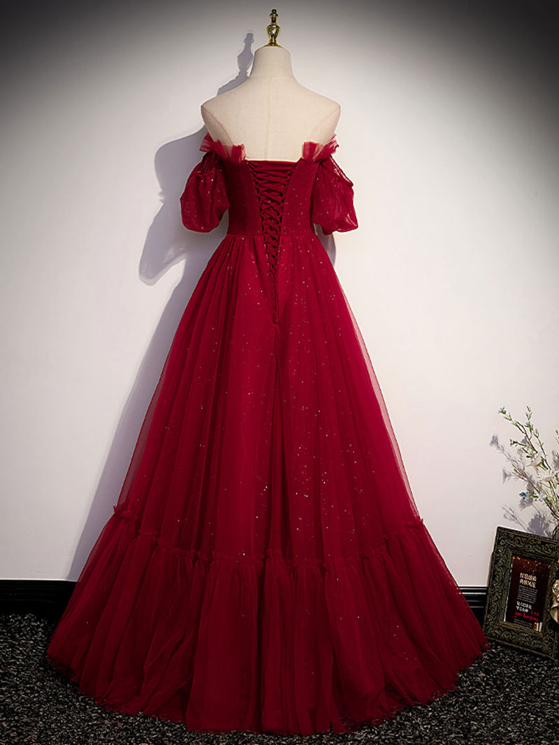 red renaissance ball gown