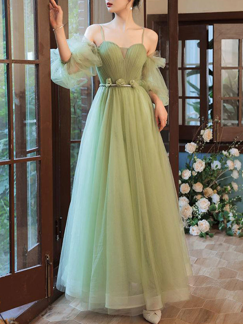 Light green tulle dress