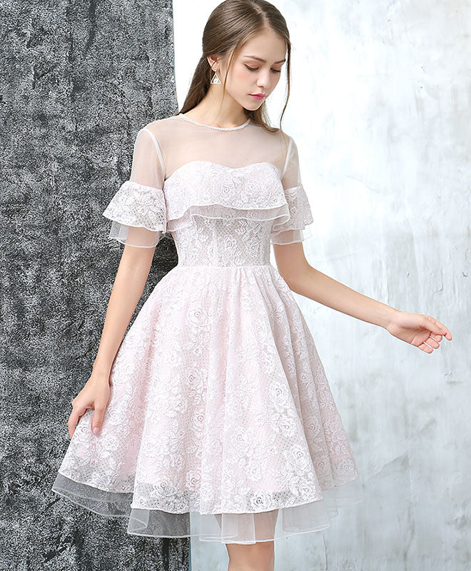 Cute Tulle Lace Short Prom Dress, Cute Homecoming Dress – shopluu