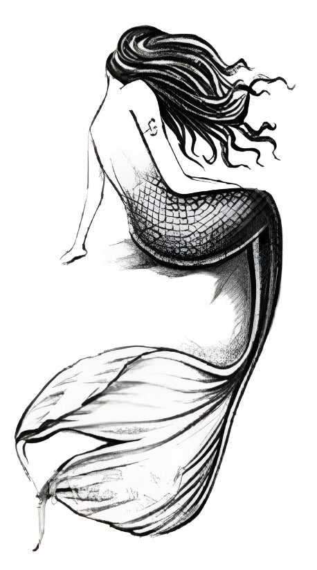 6 Packs of Mermaid Temporary Tattoos