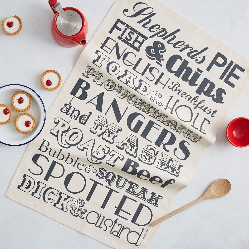 Image of English Dinner Tea Towel