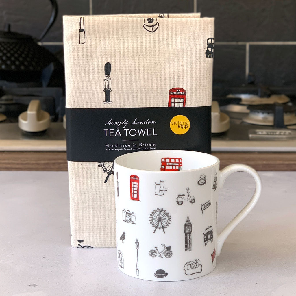 Image of Simply London Mug & Tea Towel GIFT SET
