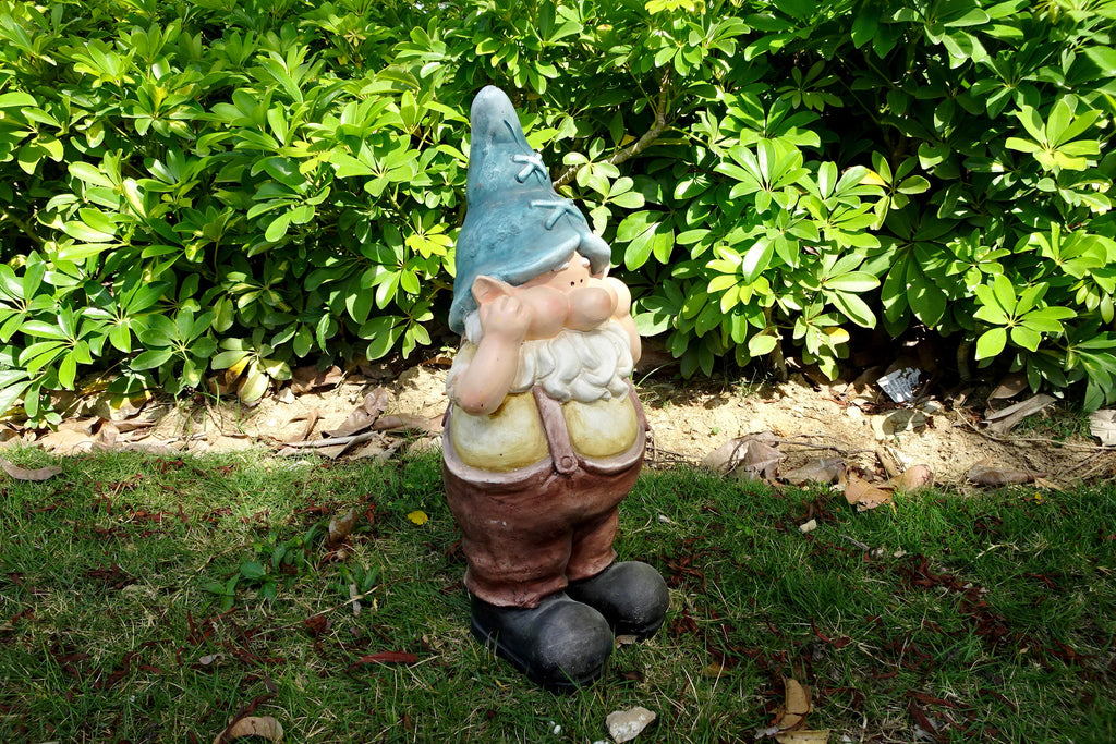 Garden Ornament Gary The Gnome Hear No Evil Slate Rose