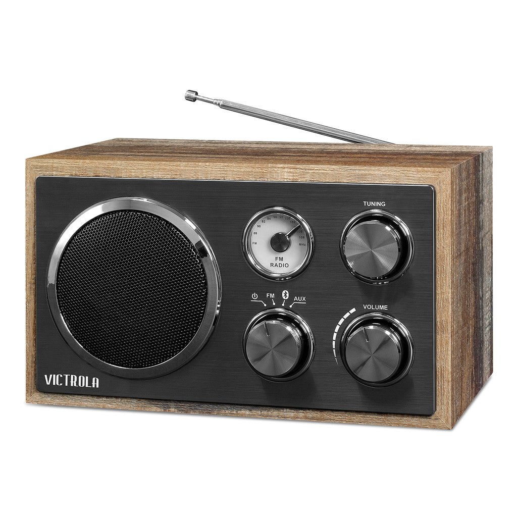 retro wooden mp3 dock clock radio