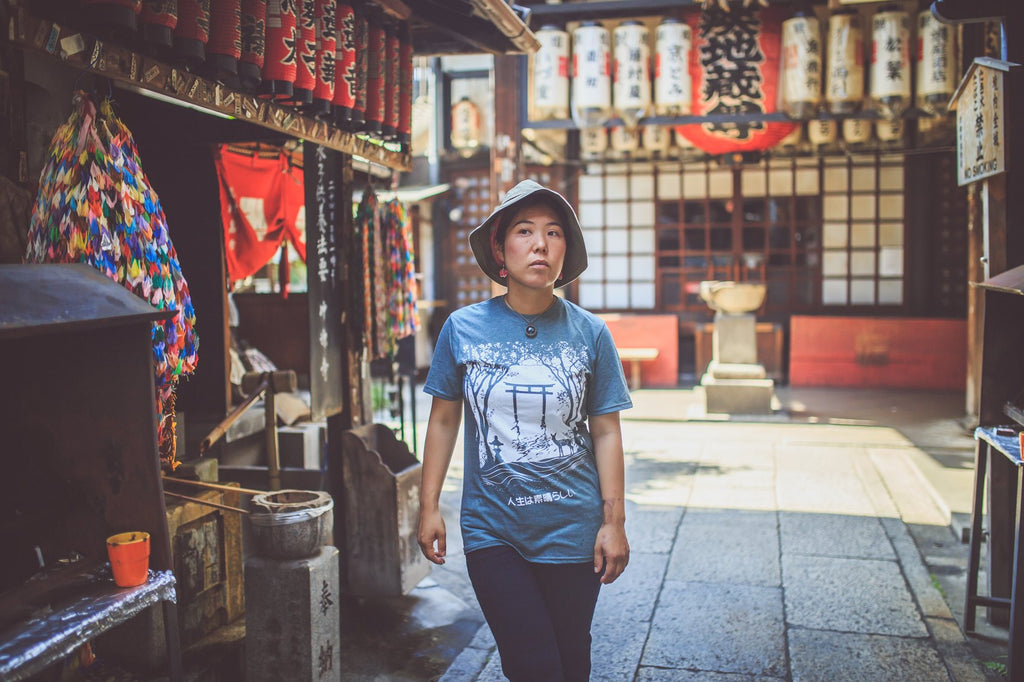 Japanese shirt | floating torii zen shinto shirt
