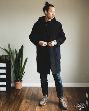 3sixteen x Gloverall Two-Tone Monty Duffel Coat – Withered Fig