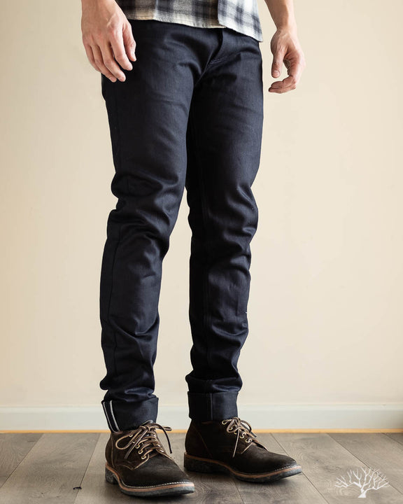 3sixteen - NT-120x Narrow Tapered Shadow Selvedge Denim – Withered Fig