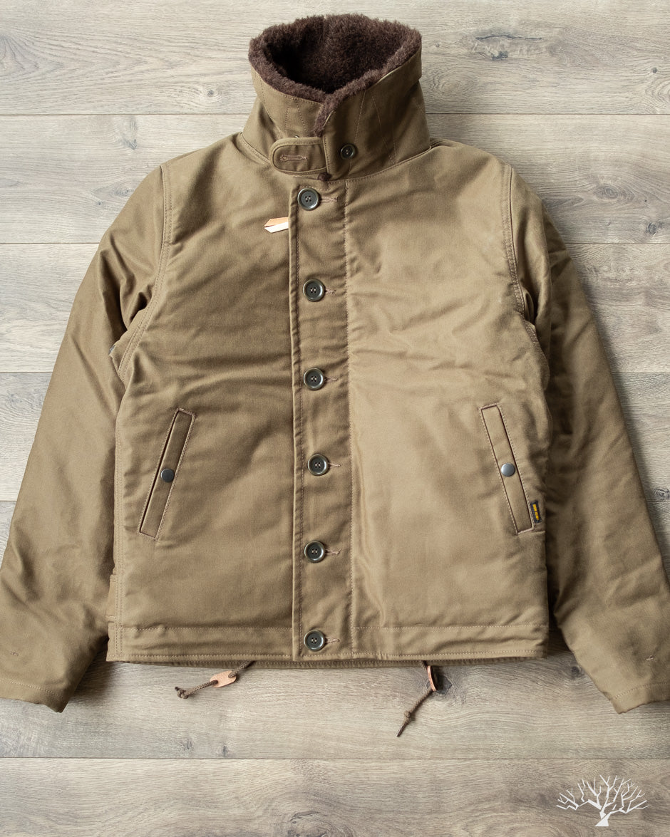 Iron Heart - IHM-37-ODG - Oiled Whipcord N1 Deck Jacket - Olive ...