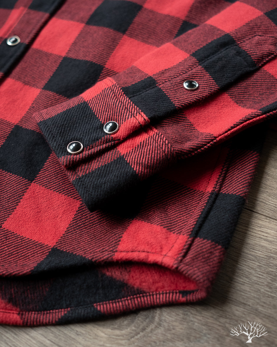Iron Heart - IHSH-244-RED Ultra Heavy Flannel Work Shirt - Red/Black ...