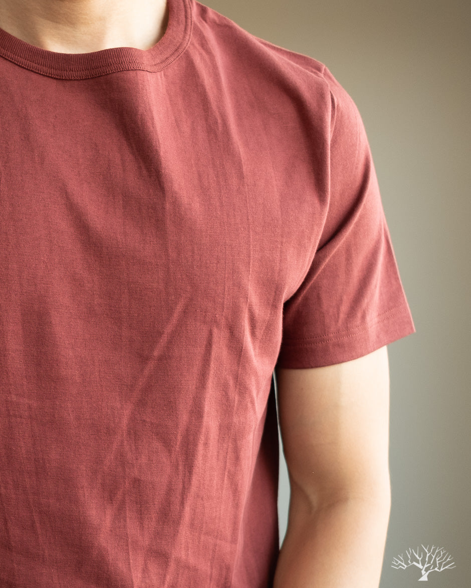 1950s Organic Cotton Crew Neck Tee - Barn Red