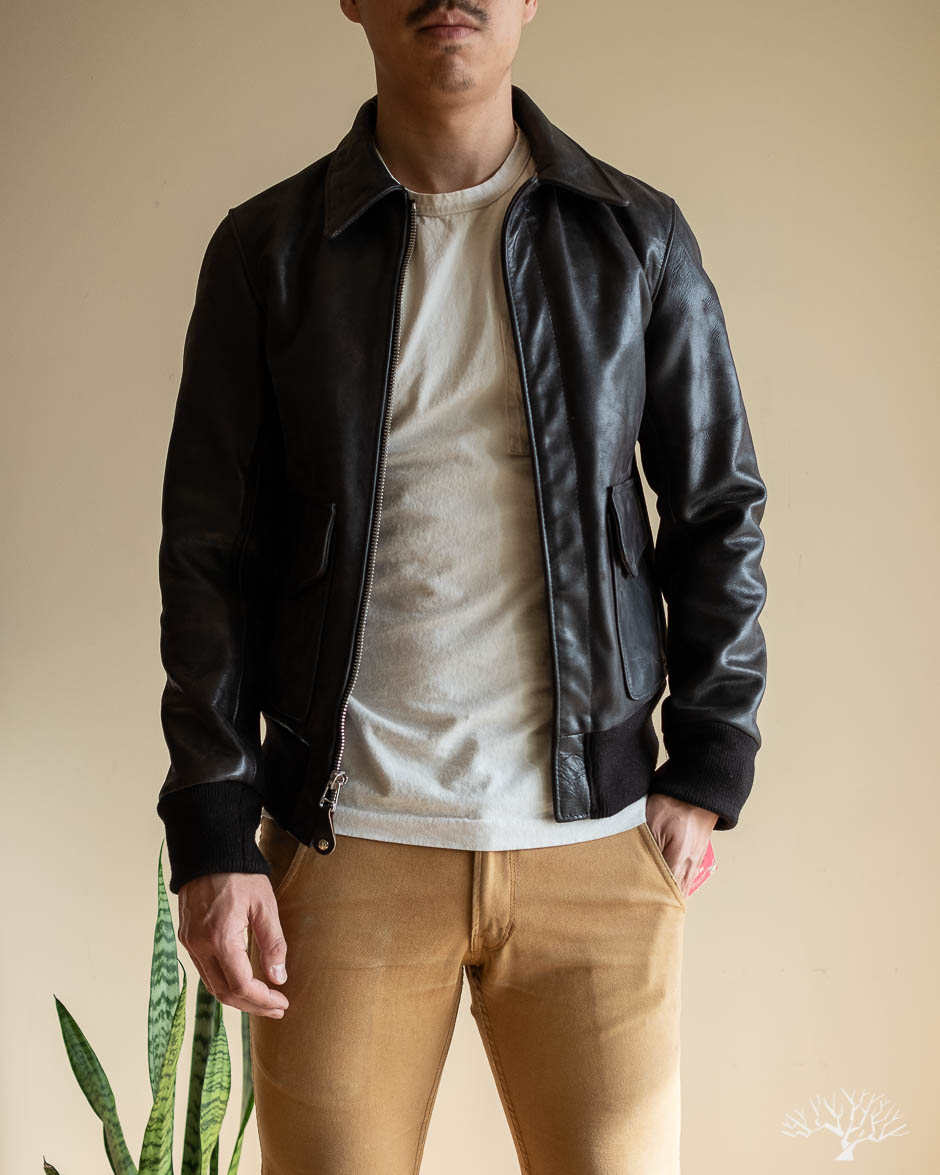 Schott for 3sixteen - Chromexcel Horsehide A-2 Flight jacket – Withered Fig