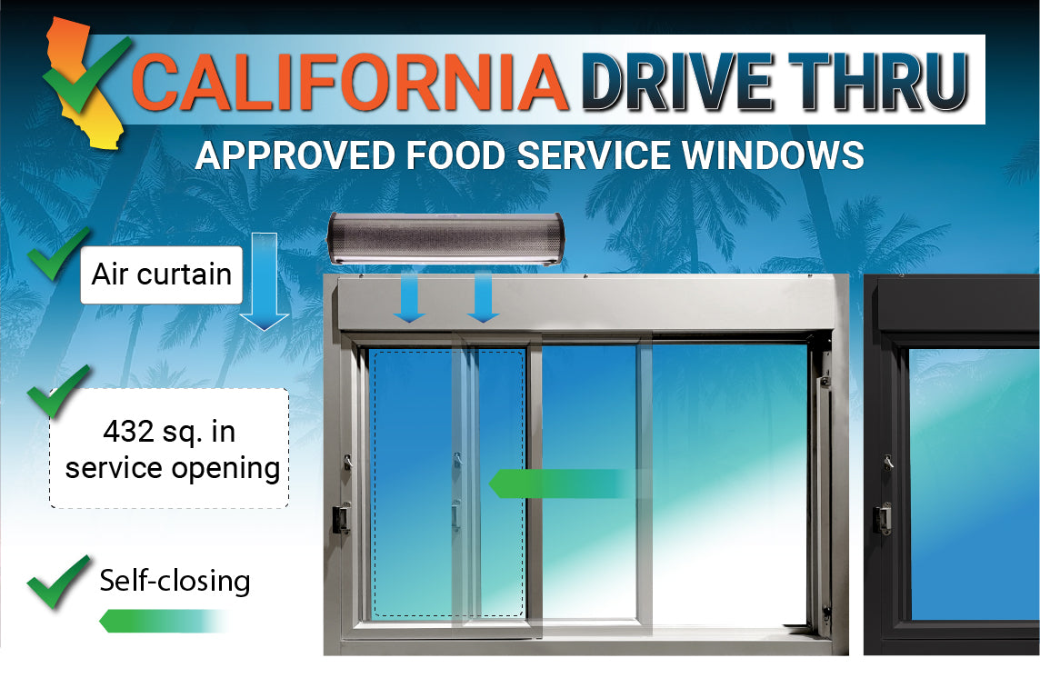 Ready Access 275 Self Closing Drive thru slider window California