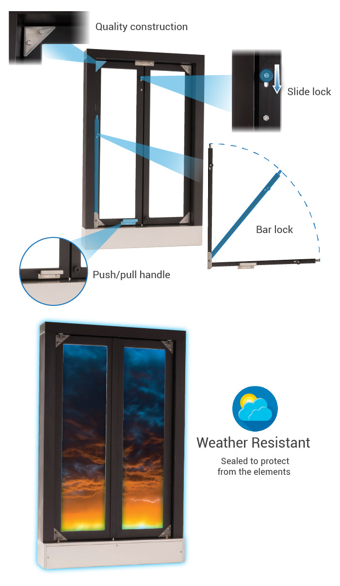 CM-1 Bi-fold transaction window features