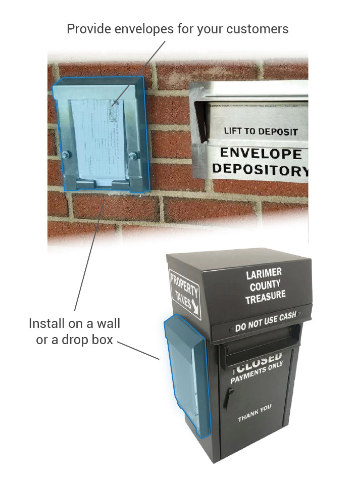 Envelope holder installation options