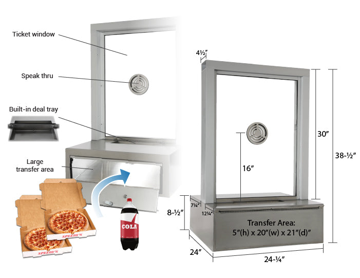 Pizza drawer transaction station