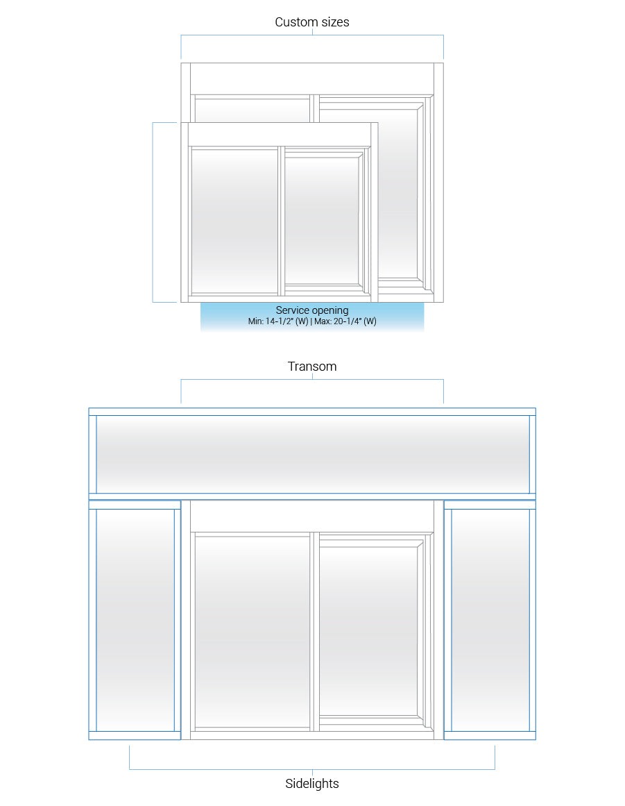 Custom window options transom sidelights