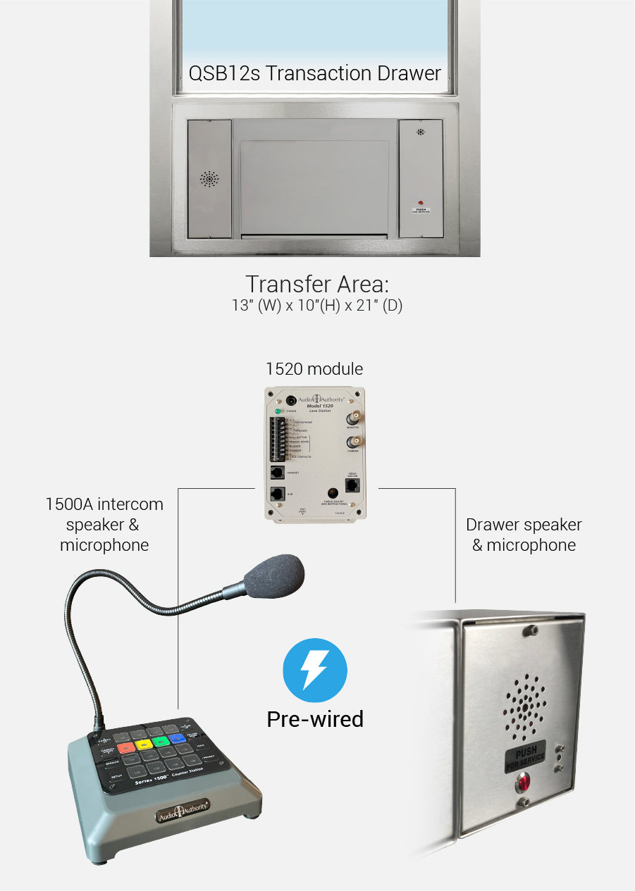 Large transaction station security quikserv covenant security equipment