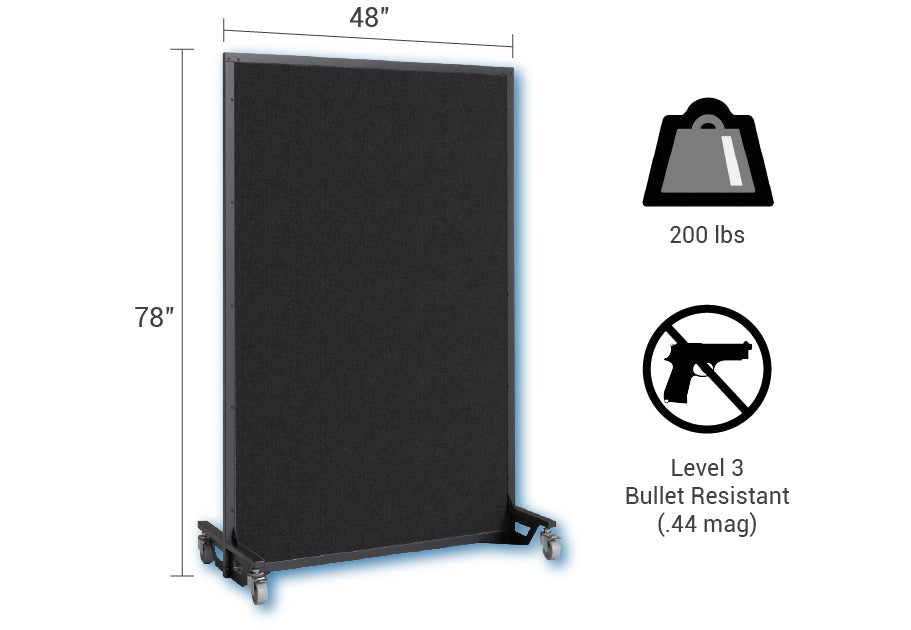 Screenflex bullet resistant partition dimensions