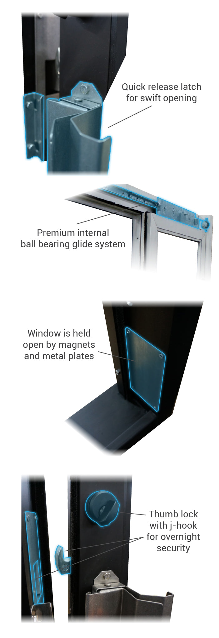 Drive thru slider window details