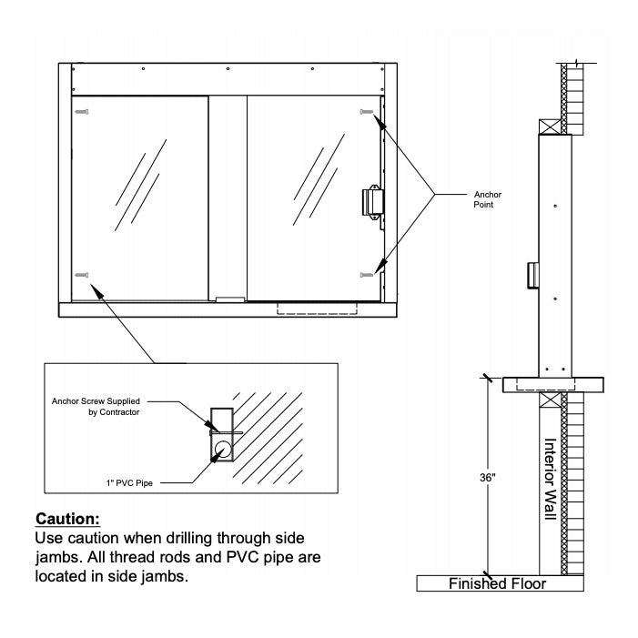 Interior self closing window installation