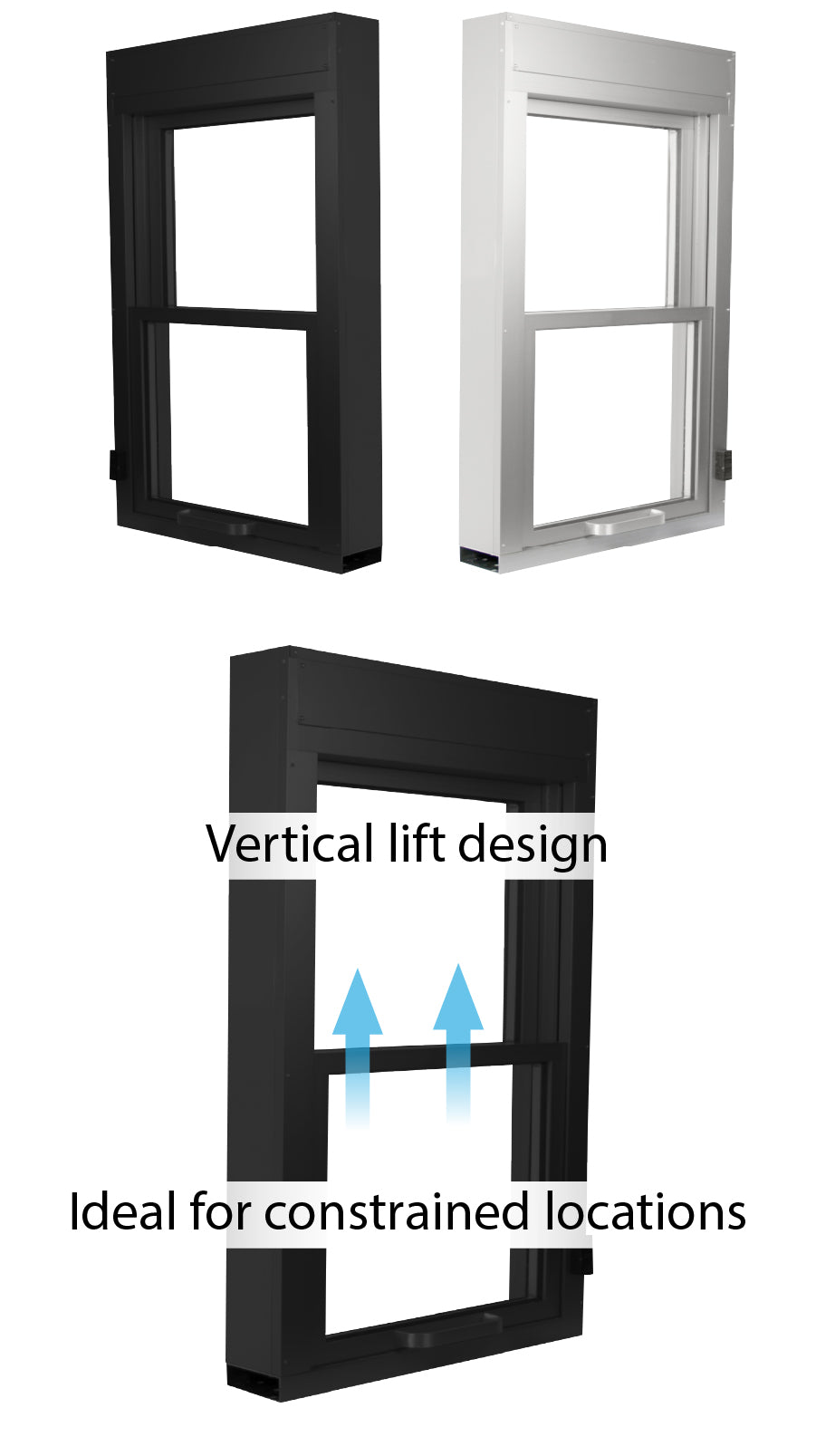 SUI Series vertical lift window drive thru Covenant security equipment