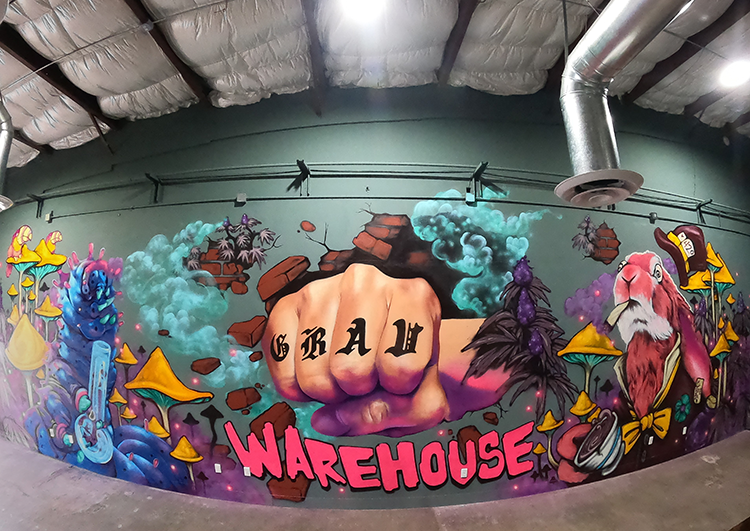 Art by Candy Kuo & Fish in the GRAV Warehouse