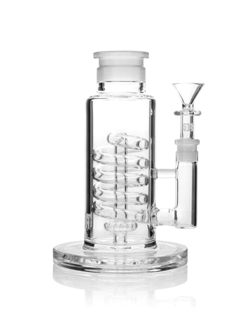 6 Wave Base Twist Grip Glass Water Pipe Mini Bong -SmokeDay