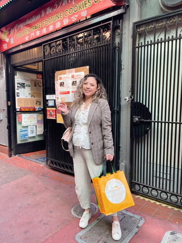 Women at Golden Gate Fortune Cookie Factory in San Francisco