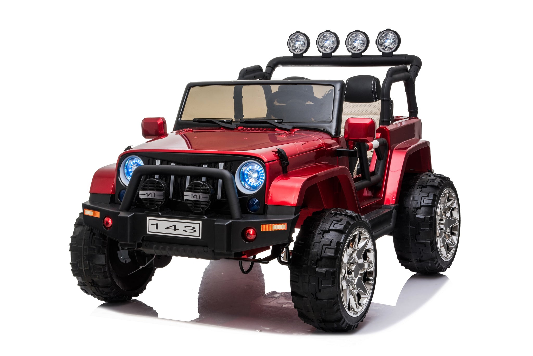Rubber Tires Fully Loaded 2 Seater 4x4 Electric Ride on Jeep Style 24