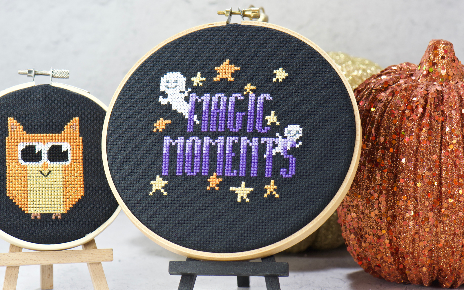 magic moments halloween cross stitch counted complete kit for DIY stitchers