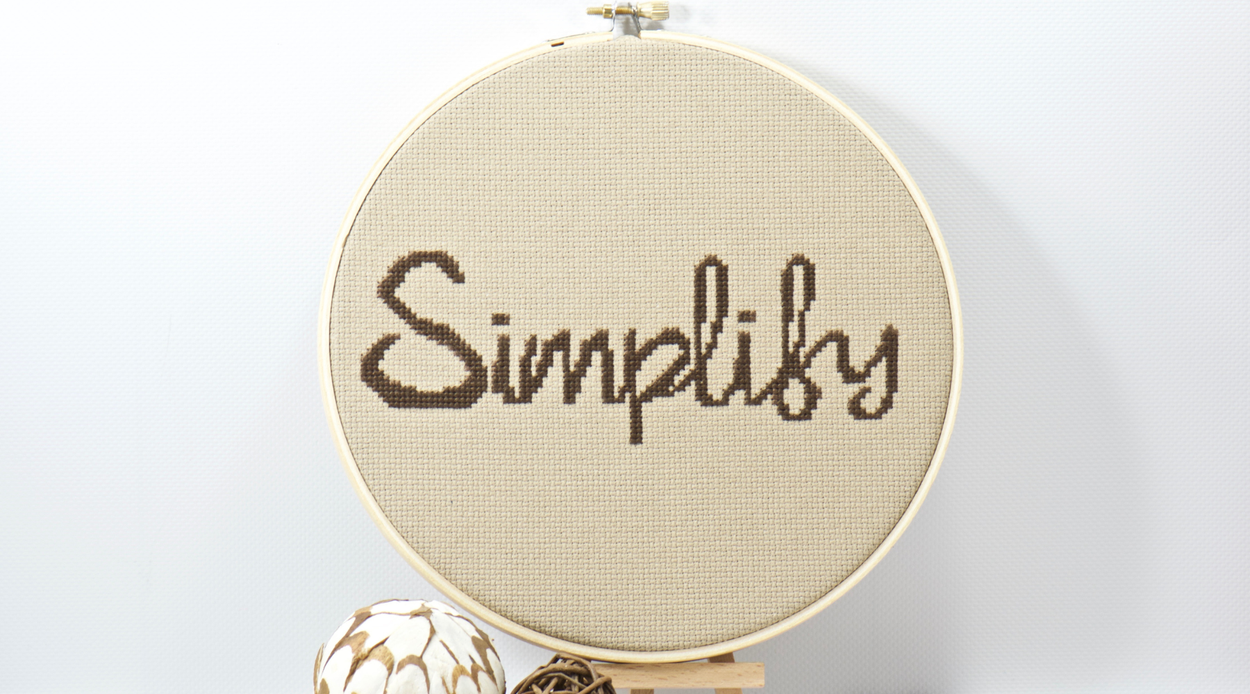 simplify word art cross stitch pattern