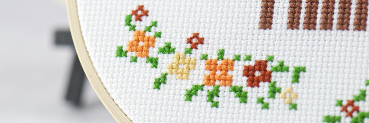 cross stitch flowers on simple counted cross stitch subscription pattern kit