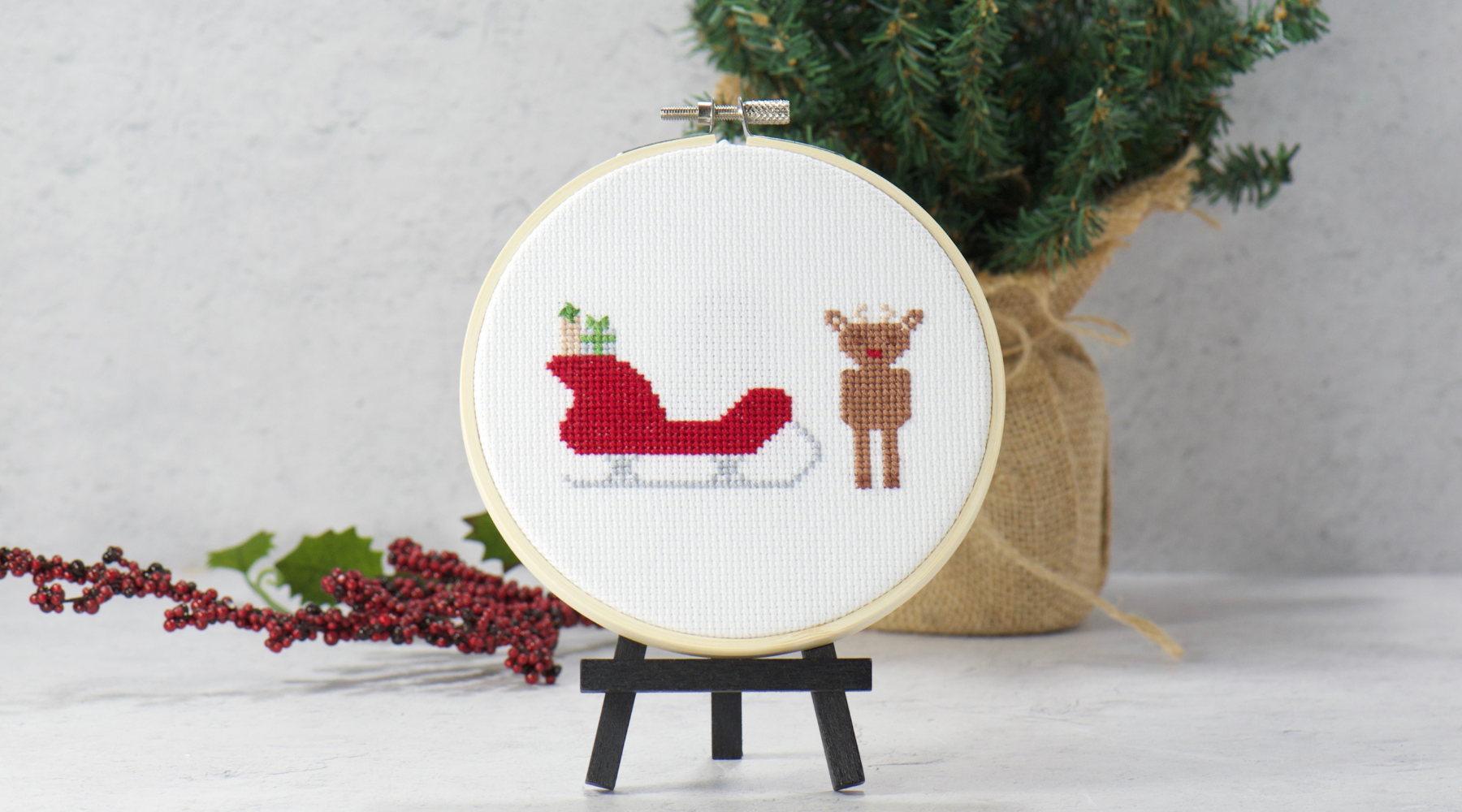 the joy of santa christmas cross stitch subscription kit