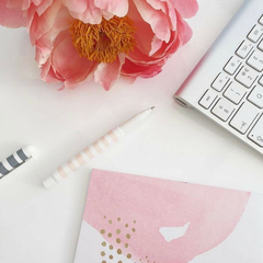 Tinker Tailor Online pink flower office inspiration
