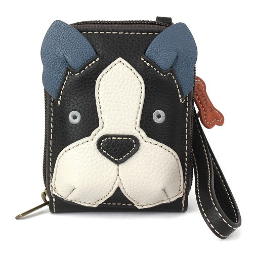 Chala Cute-C Credit Card Holder/Wallet Wristlet - Boston Terrier