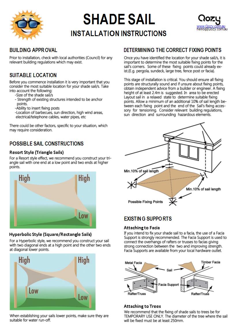 Qozy shade sails how to 1