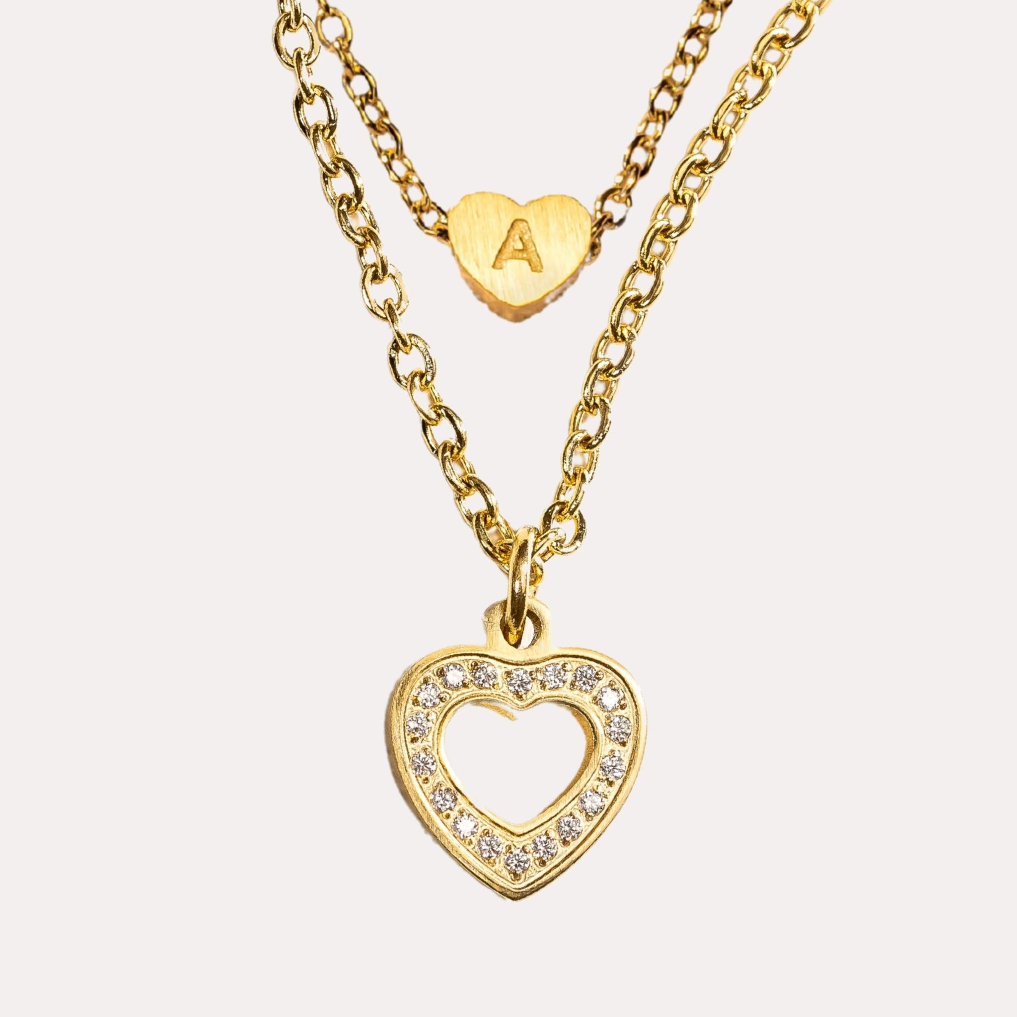 You Complete Me | 2 Piece Initial Necklace | Gold Bundle