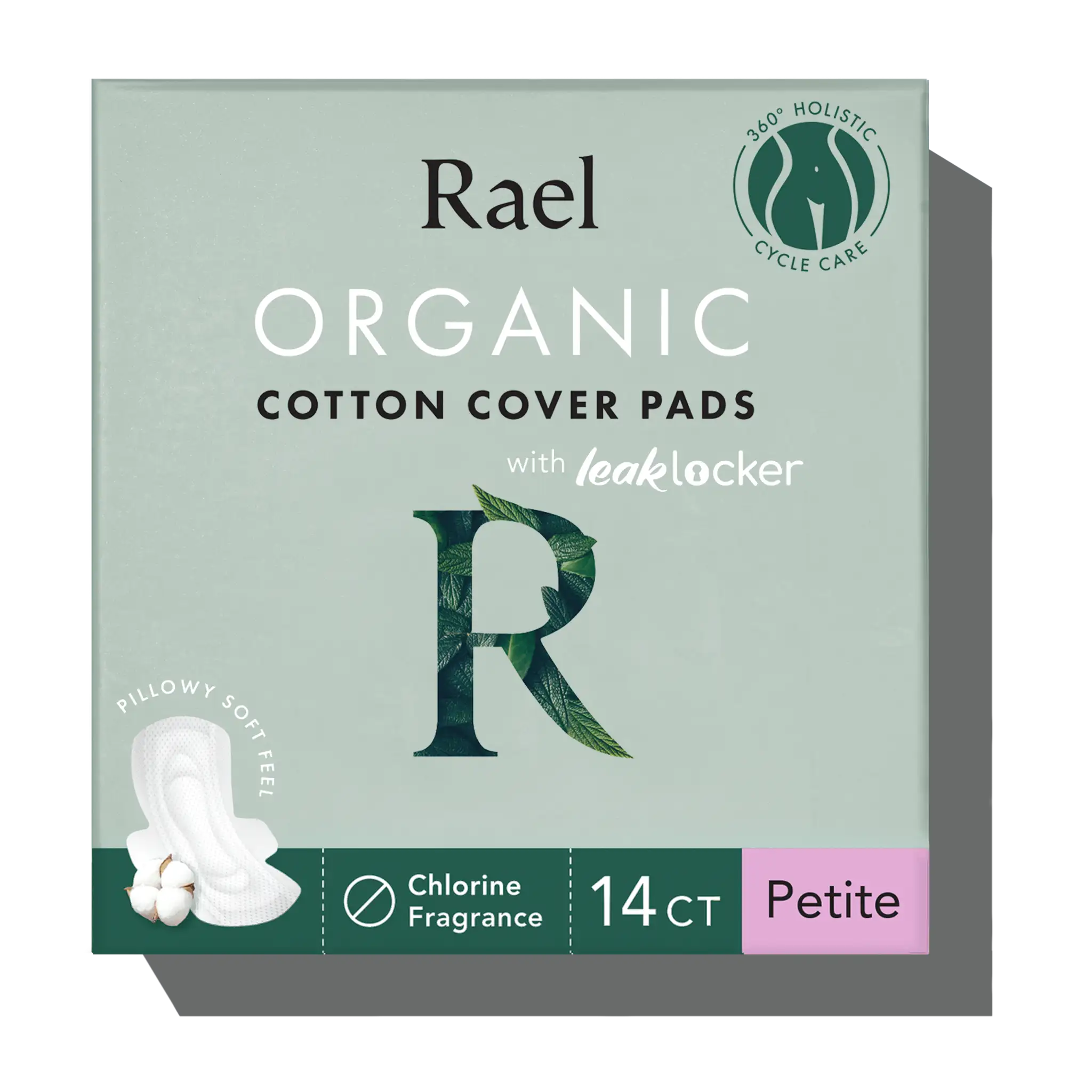 Rael Organic Cotton Cover Reusable Bladder Pads - Thin Cloth Pads, Leak Free, Washing Machine Safe, Incontinence Pads, 3 Count (Large, Natural)