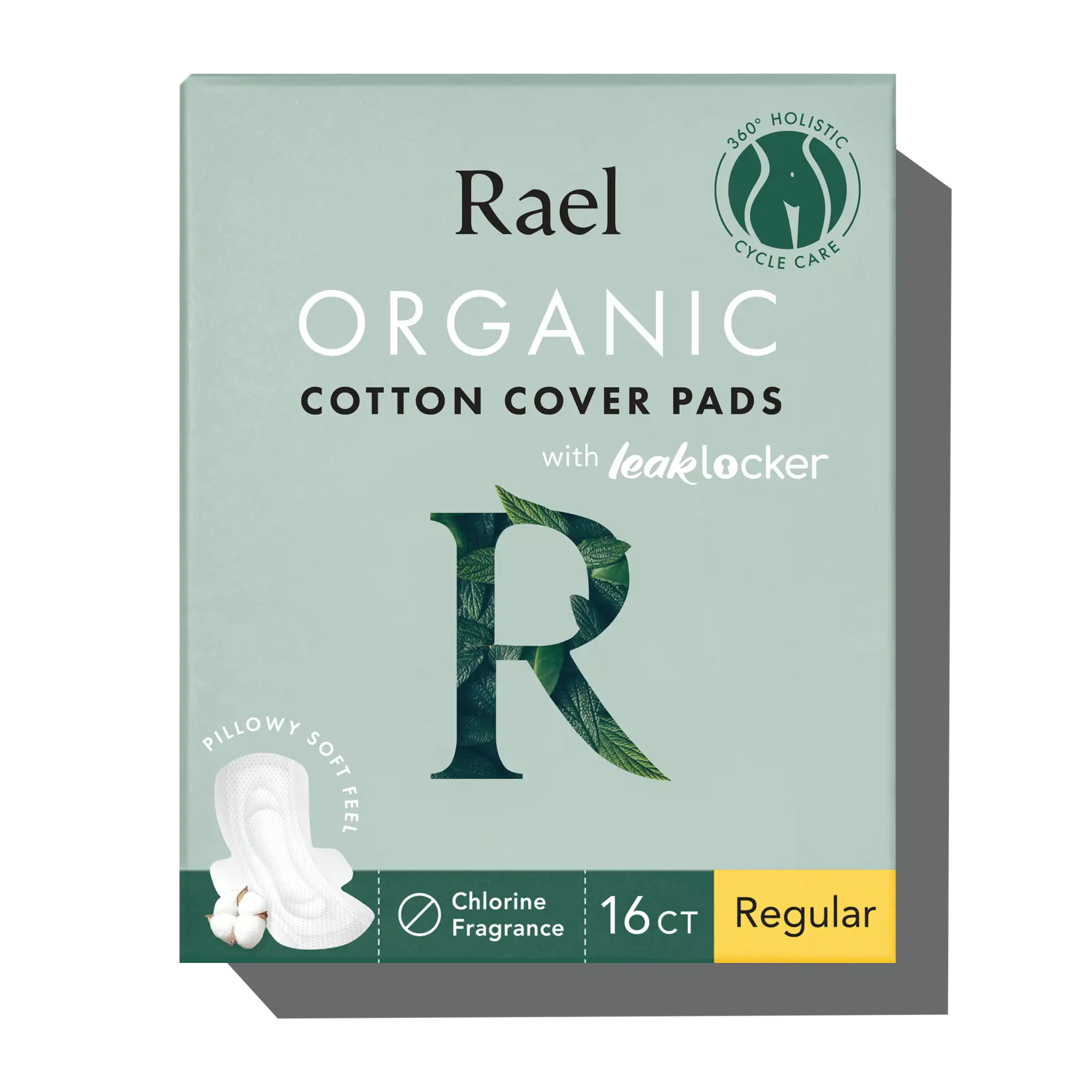Rael Reusable Panty Liners Menstrual, Organic Cotton Cover