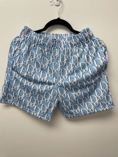 Bravest Dior Shorts Grey w/ white blue letters Large - munimoro.gob.pe