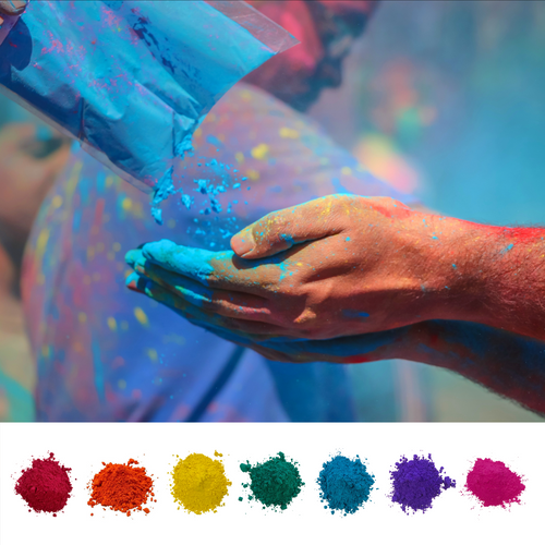 Kryp 6*50gm's Non Toxic Holi Coloured Powder For Colour Run, Photoshots,  Gender Reveal, Parties, Festivals And Various Art