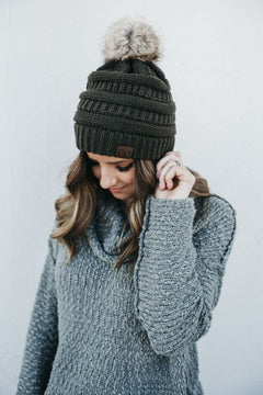 C.C Pom Beanie - Forest