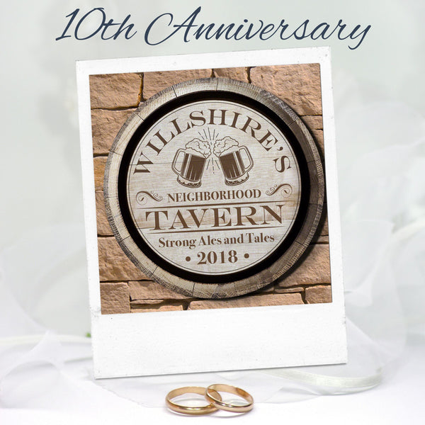 Anniversary Idea Gifts for Couples for Any Anniversary, Wedding Anniversary for Him Gift 10th Tin Anniversary Personalized Anniversary for Wife