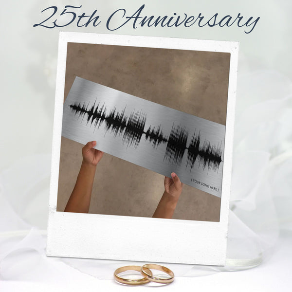 10 Year Anniversary Gift for Husband Tin Anniversary Gifts for Men Wedding  Song Sound Wave Art 