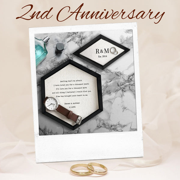 Buy Second Wedding Anniversary Pebbleartwork Frame, Cotton Anniversary Gift,  2nd Wedding Anniversary Frame Online in India - Etsy