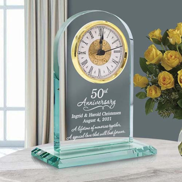 50th anniversary clock gift